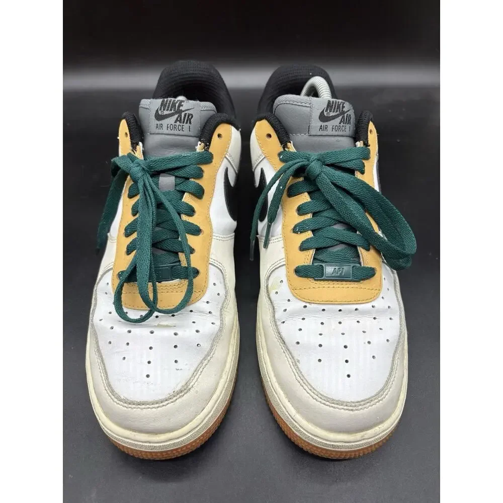 Nike Air Force 1 Low NIKE ID BY YOU White Green Yellow Mens Size 9.5 KCA